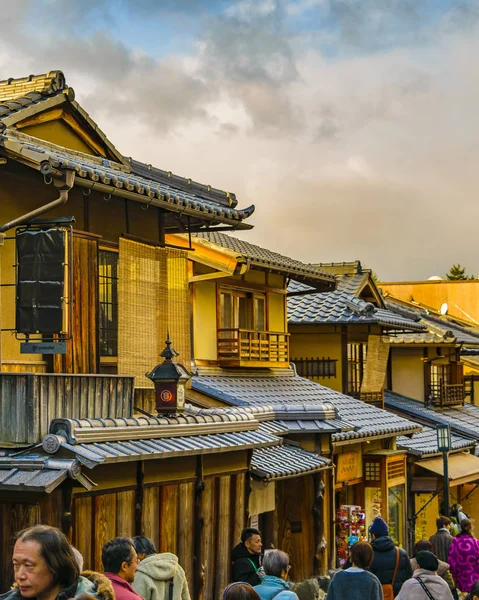 Tradiční Touristická ulice, Higashiyama, Kjóto, Japonsko — Stock fotografie