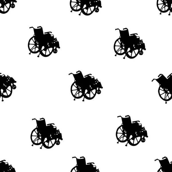 Силуэт кресла-каталки Графический рисунок без швов — стоковое фото