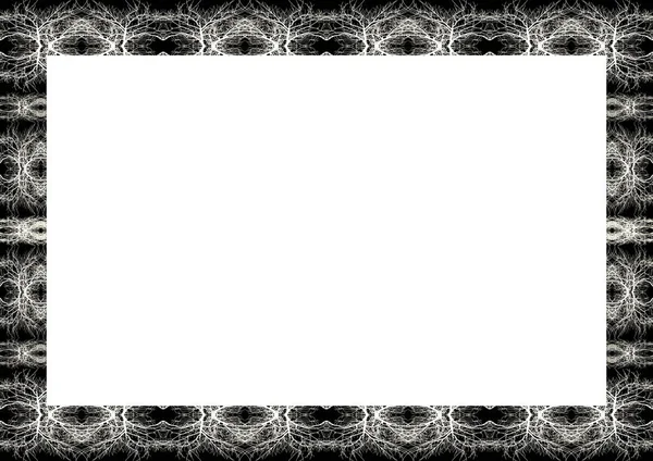Wit Frame met versierde randen — Stockfoto