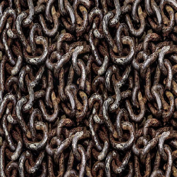 Old Chains Pile Texture Pattern — Stock Photo, Image