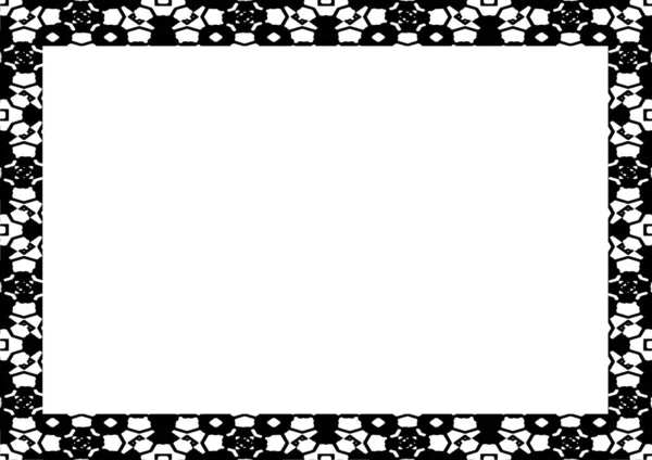 Bílý rámeček s okraji, zdobené — Stock fotografie
