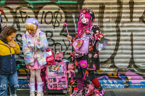 Cosplayova děvčata, Tokio, Japonsko — Stock fotografie