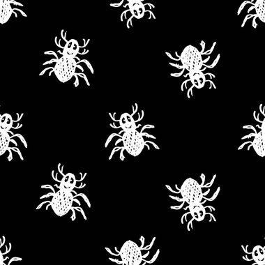 Örümcek Kabataslak Stil Çizim Deseni