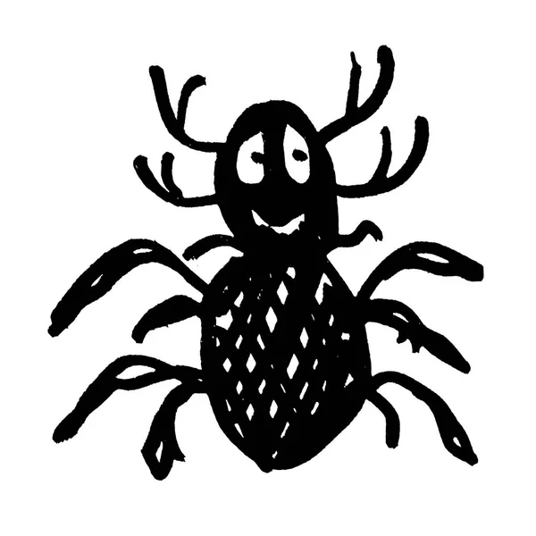 Spider Sketchy stijl tekening — Stockfoto