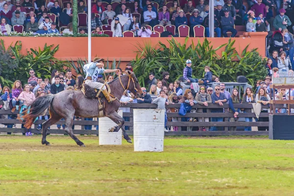 Konkurs wyścigów konnych dzieci, wystawa wiejska, Montevideo, U — Zdjęcie stockowe