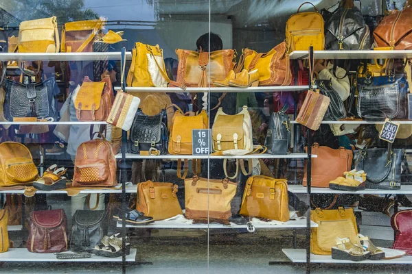 Leather Accesories Store, Montevideo, Uruguay — стокове фото