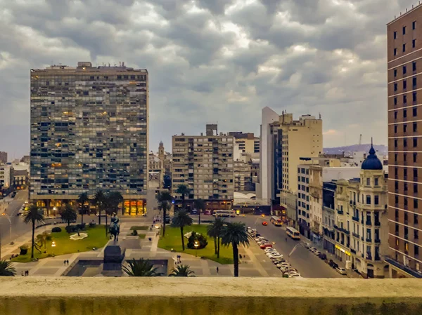 Vista aérea Plaza de la Independencia, Montevideo, Uruguay —  Fotos de Stock