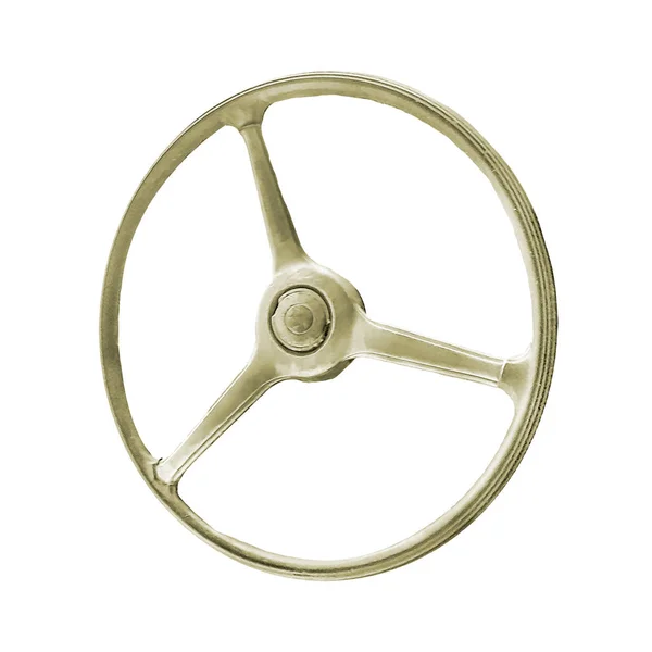 Old Steering Wheel Isolated Photo — Stock Photo, Image