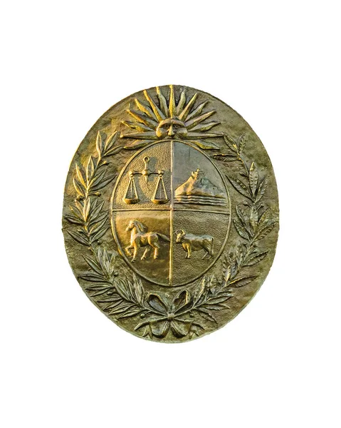 Escultura de escudo uruguaio Foto isolada — Fotografia de Stock