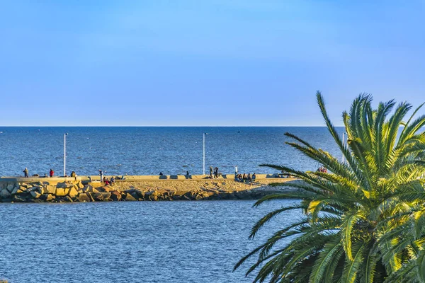 Breakwater a Plater folyónál, Montevideo, Uruguay — Stock Fotó