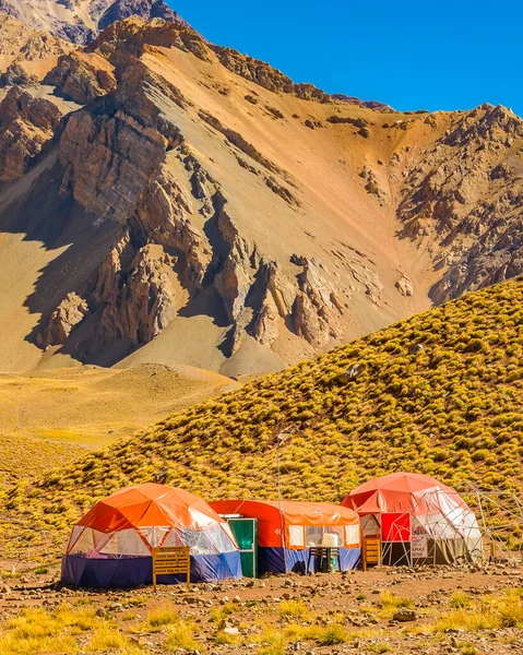 Park rangers camp, at aconcagua national park, mendoza, argentina