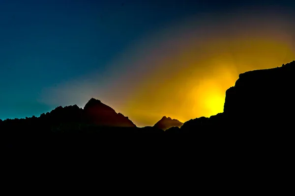 Noční Krajinná Scéna Národním Parku Aconcagua Provincie Mendoza Argentina — Stock fotografie