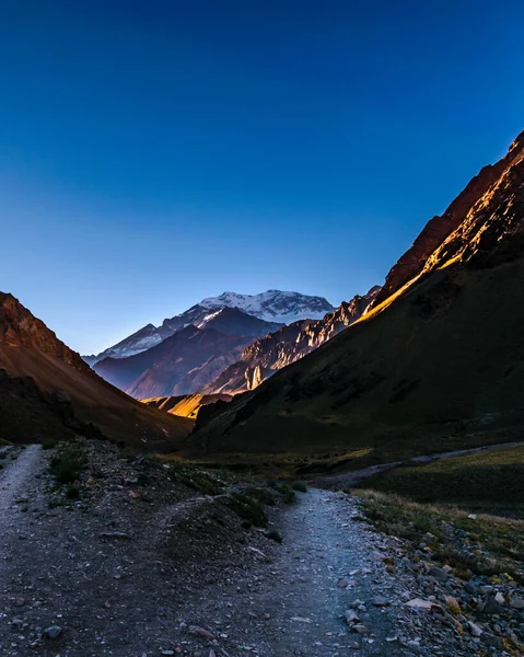 Paisagem Tarde Parque Nacional Aconcagua Província Mendoza Argentina — Fotografia de Stock