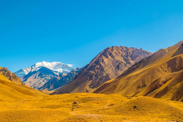 Cena Paisagem Árida Parque Nacional Aconcagua Província Mendoza Argentina — Fotografia de Stock