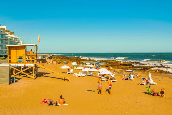 Punta Del Este Uruguay Februari 2020 Zomer Scene Emir Strand — Stockfoto