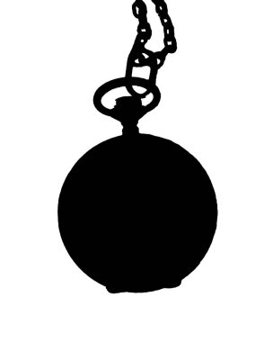 Grafiksel siluet beyaz arkaplanda izole edilmiş antika saat çiziyor