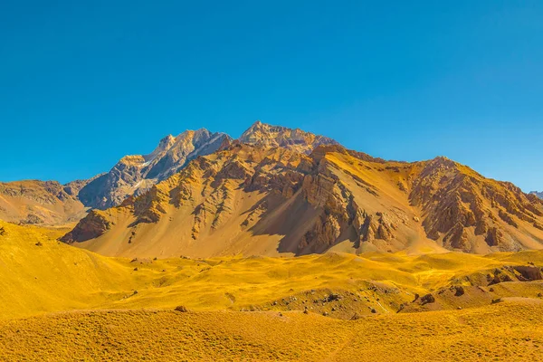 Scena Paesaggistica Arida Nel Parco Nazionale Aconcagua Provincia Mendoza Argentina — Foto Stock