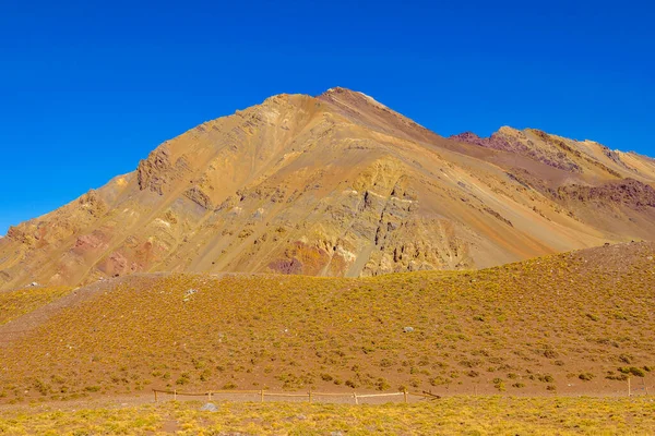 Scena Paesaggistica Arida Nel Parco Nazionale Aconcagua Provincia Mendoza Argentina — Foto Stock