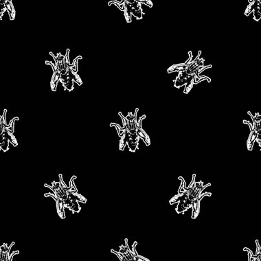 Sivri sinek çizimi motifsiz siyah beyaz desen