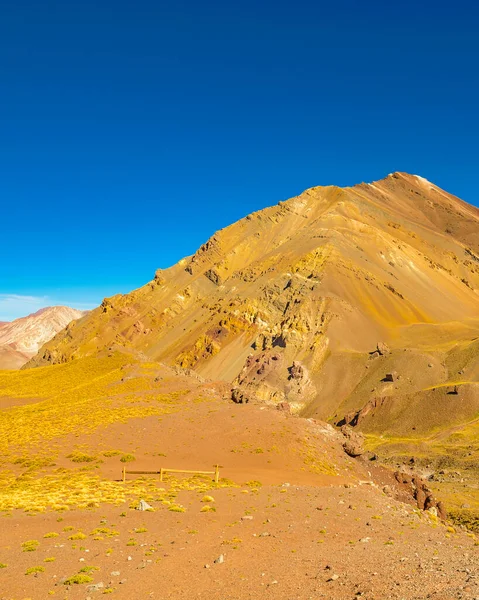 Scena Paesaggistica Arida Nel Parco Nazionale Aconcagua Provincia Mendoza Argentina — Foto Stock