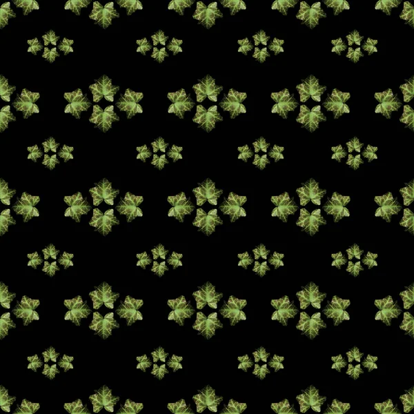 Leaves Photo Motif Seamless Pattern Design Green White Background — Stock Photo, Image