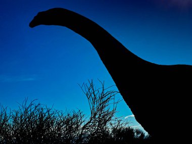 Dinozorlar Talampaya Ulusal Parkı, la rioja Bölgesi, Arjantin 'de modellik yapıyor.