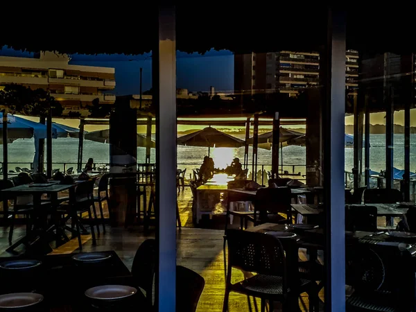 Punta Del Este Uruguay Febrero 2020 Restaurante Frente Mar Playa — Foto de Stock