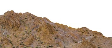 Panoramik And Dağları manzarası beyaz arkaplanda izole edilmiş.