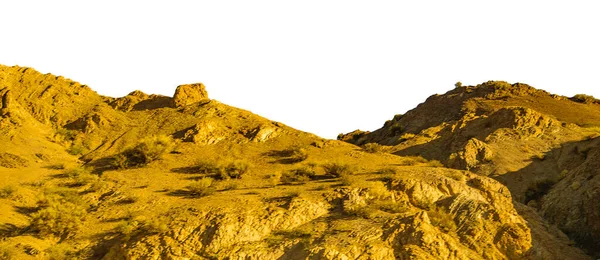 白色背景图片隔离的全景安第斯山脉景观 — 图库照片