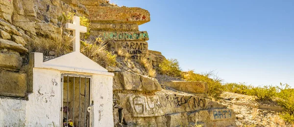 Kleine Rudimentaire Kapel Gelegen Verlaten Route Provincie San Juan Argentinië — Stockfoto
