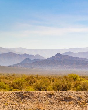 San Juan, Arjantin 'deki kırsal bölge güneşli gün manzarası