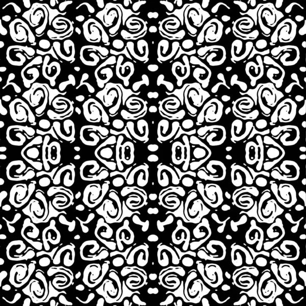 Schwarz Weiße Abstrakte Kunstvolle Nahtlose Mustergestaltung — Stockfoto