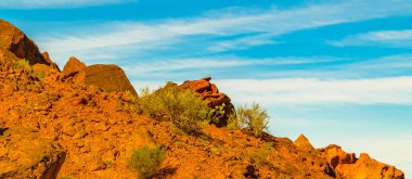 Talampaya Ulusal Parkı 'ndaki gündüz manzarası, la rioja bölgesi, Arjantin