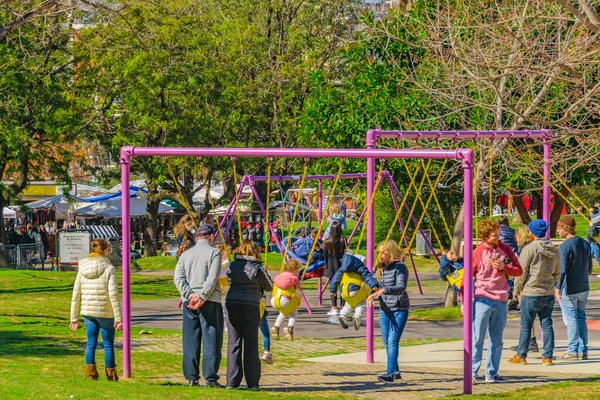 Montevideo Uruguay Août 2020 Scène Parc Urbain Bondée Dans Quartier — Photo