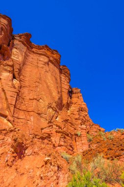 Talampaya Ulusal Parkı 'ndaki gündüz manzarası, la rioja bölgesi, Arjantin