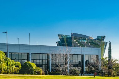 Çağdaş tarz oditoryum binasının dış görünüşü, canelone bölümü, uruguay