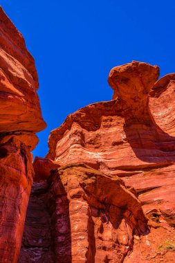 Talampaya Ulusal Parkı 'ndaki gündüz manzarası, la rioja bölgesi, Arjantin
