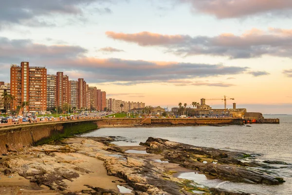 Montevideo Uruguay August 2020 Tengerparti Városi Élet Sur Környéken Montevideo — Stock Fotó