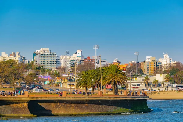 Montevideo Uruguay August 2020 Malecon Uitzicht Ramirez Strand Aan Kust — Stockfoto