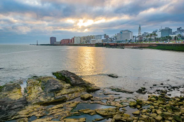 Cena Urbana Costeira Bairro Ciudad Vieja Cidade Montevideo Uruguai — Fotografia de Stock