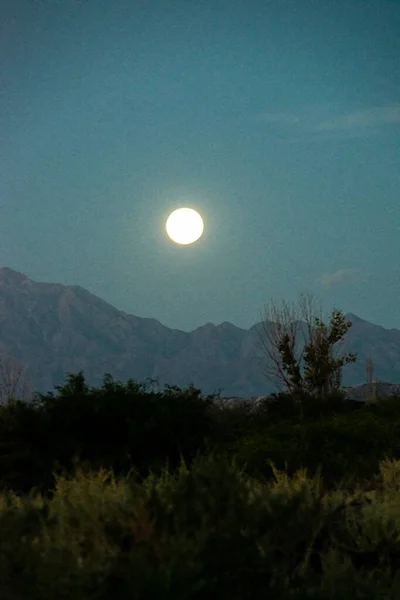 Scena Notturna Scura Del Paesaggio Lunare Nella Provincia Rioja Argentina — Foto Stock