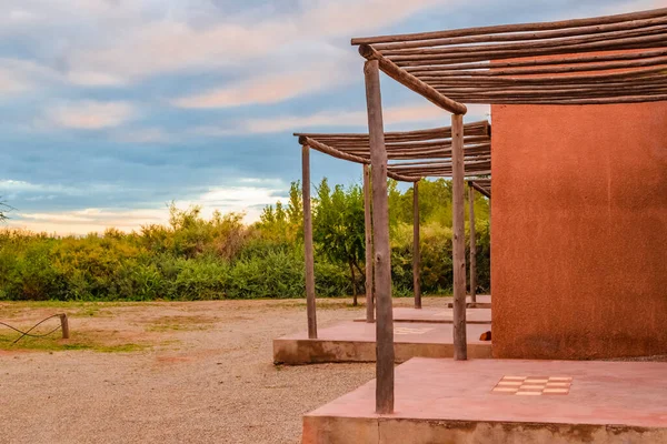 Zewnątrz Dzień Widok Rustykalnym Stylu Pokoje Rioja Argentyna — Zdjęcie stockowe
