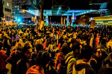 MONTEVIDEO, URUGUAY, EYLÜL 2020 - Gece Sahnesi Çeşitliliği geçit töreni, Montevideo şehri, uruguay