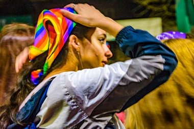 MONTEVIDEO, URUGUAY, EYLÜL 2020 - Gece Sahnesi Çeşitliliği geçit töreni, Montevideo şehri, uruguay