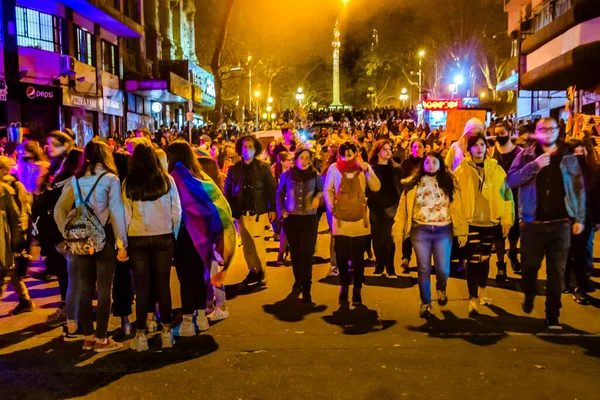 Монтевидео Уругвай Сентябрь 2020 Празднование Парада Ночного Разнообразия Город Монтевидео — стоковое фото
