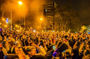 MONTEVIDEO, URUGUAY, EYLÜL 2020 - Gece Sahnesi Çeşitliliği geçit töreni, Montevideo şehri, uruguay