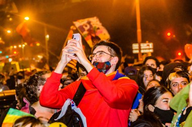 MONTEVIDEO, URUGUAY, EYLÜL 2020 - Gece Sahnesi Çeşitliliği geçit töreni, Montevideo şehri, uruguay