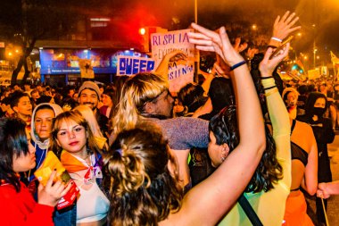 MONTEVIDEO, URUGUAY, EYLÜL 2020 - Gece Sahnesi Çeşitliliği geçit töreni, Montevideo şehri, uruguay