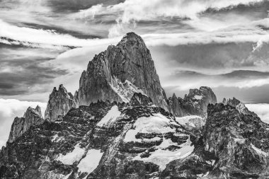 Güzel patagonya And Dağları manzarası ünlü Fitz Roy dağıyla Santa Cruz vilayetinde - Arjantin