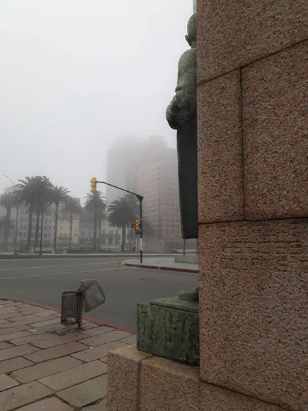 Cena Vazia Urbana Praça Independência Cidade Montevideo Uruguai — Fotografia de Stock